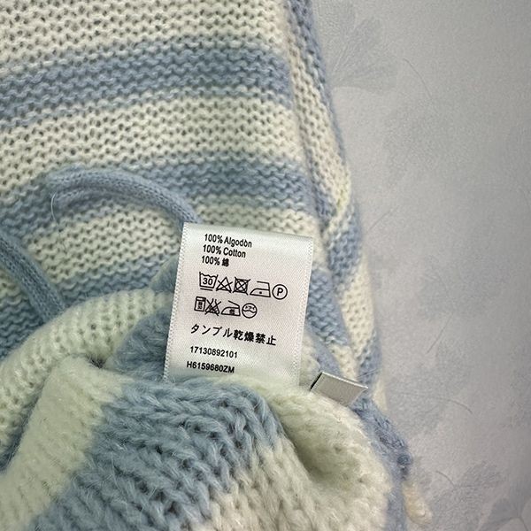 【新作2024AW】ロエベ_レディース 偽物 ストライプ アナグラム セーター lou71335